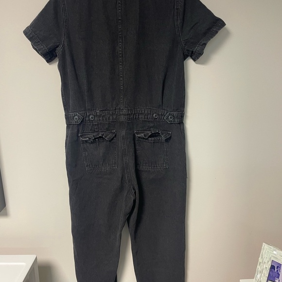 Miou Muse black denim Jumpsuit women’s large - Picture 3 of 3